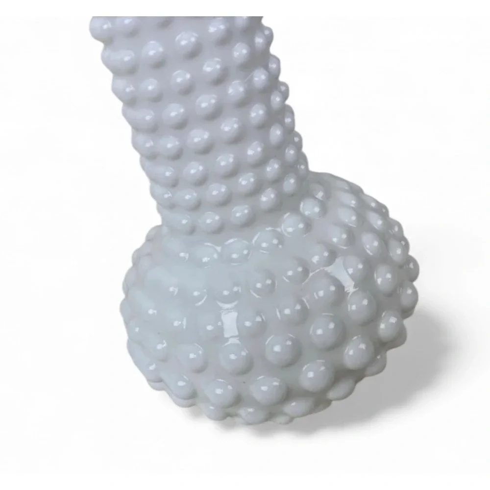 Hobnail Milk Glass Vase White Bud Vase Vintage Decor